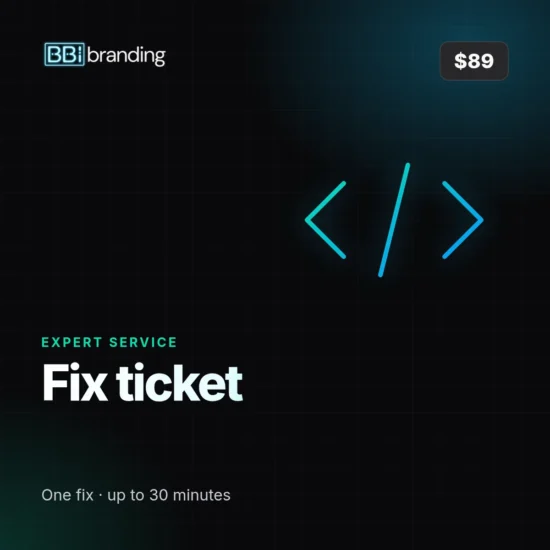 Fix ticket, $89: Bin Bin Ink product graphic
