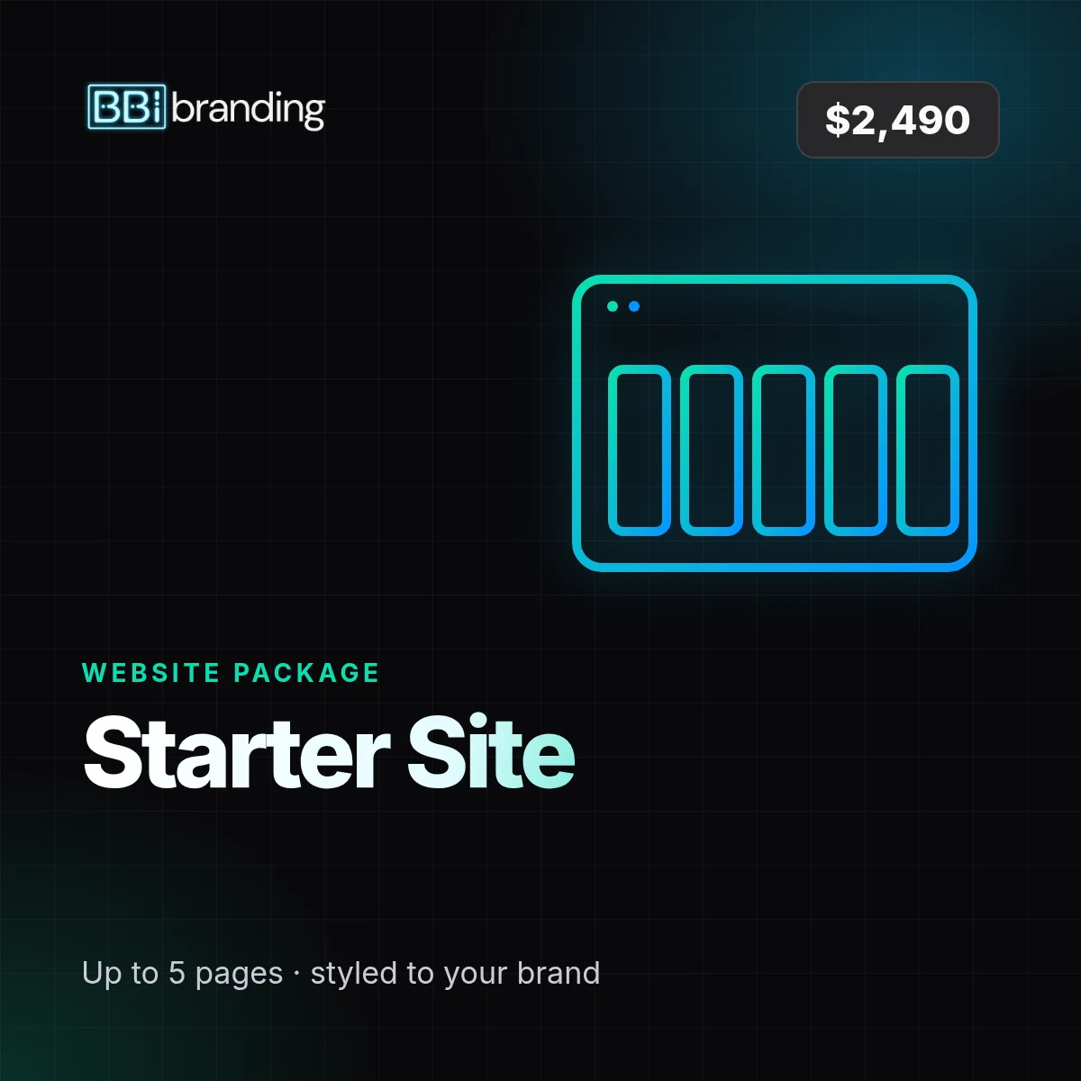 Starter Site, $2,490: Bin Bin Ink product graphic