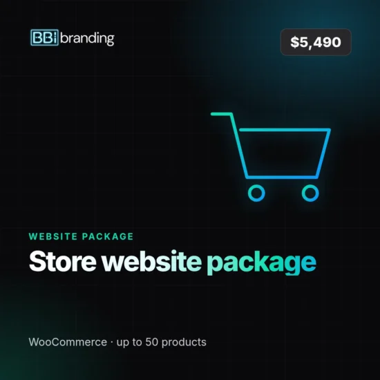 Store website package, $5,490: Bin Bin Ink product graphic
