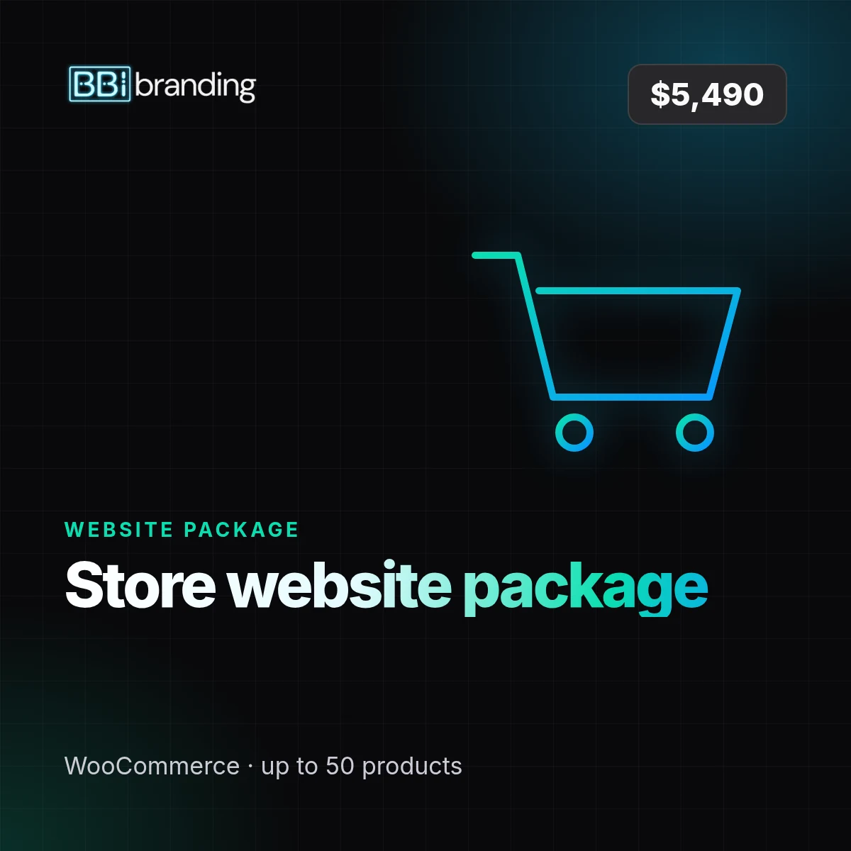 Store website package, $5,490: Bin Bin Ink product graphic