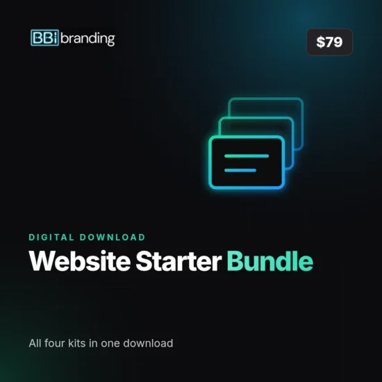 Website Starter Bundle, $79 digital download: Bin Bin Ink product graphic